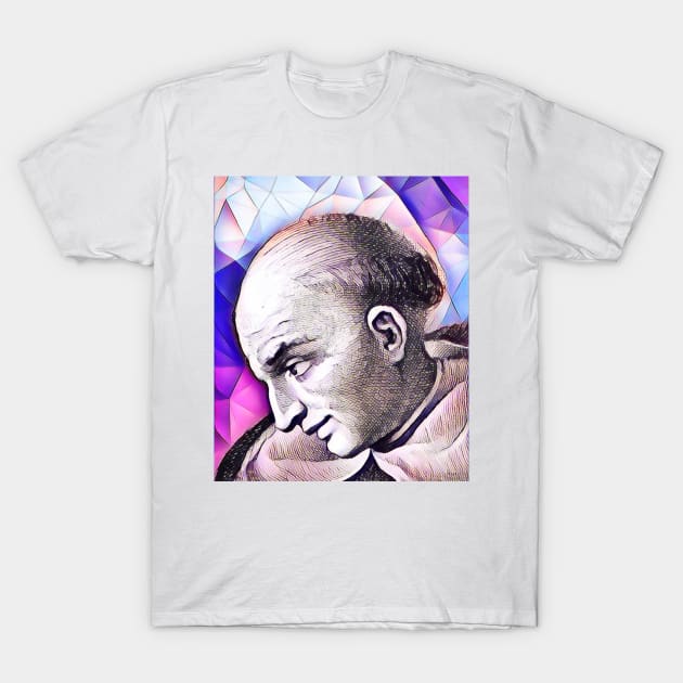 Bartolomé de las Casas Pink Portrait | Bartolomé de las Casas Artwork 8 T-Shirt by JustLit